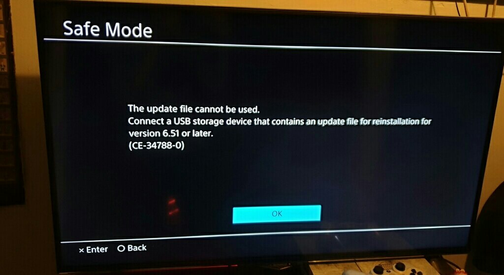 how to update file for reinstallation ps4