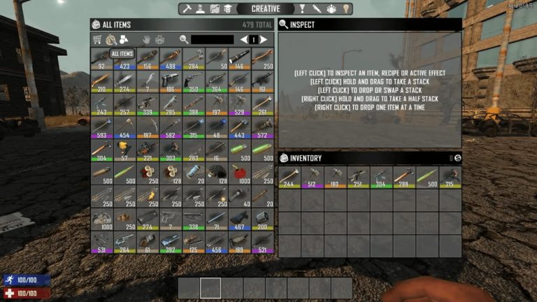 7 days to die console commands item name junk turret