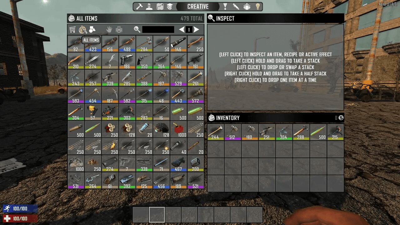 7 days to die debug menu