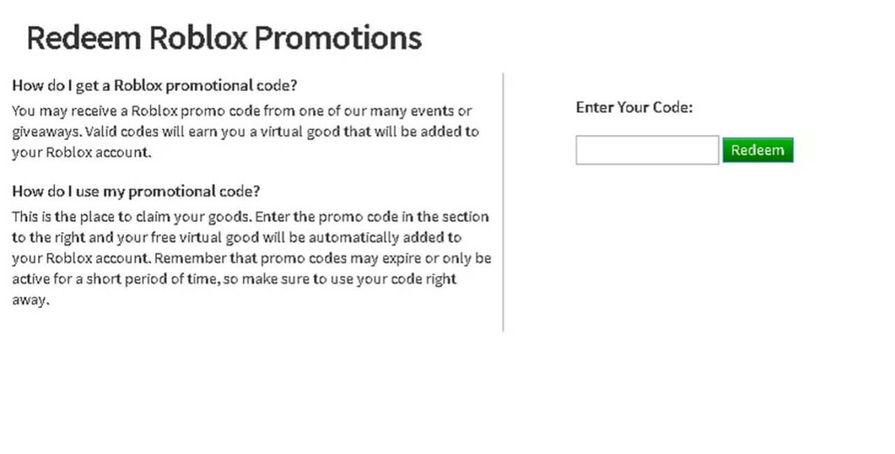 Roblox Promo Codes Redeem September 2019