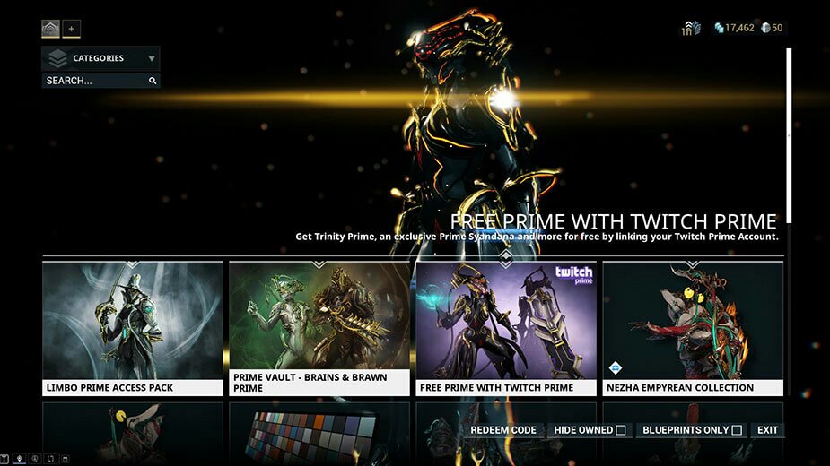 Warframe Promo Codes - Free 1000 Platinum