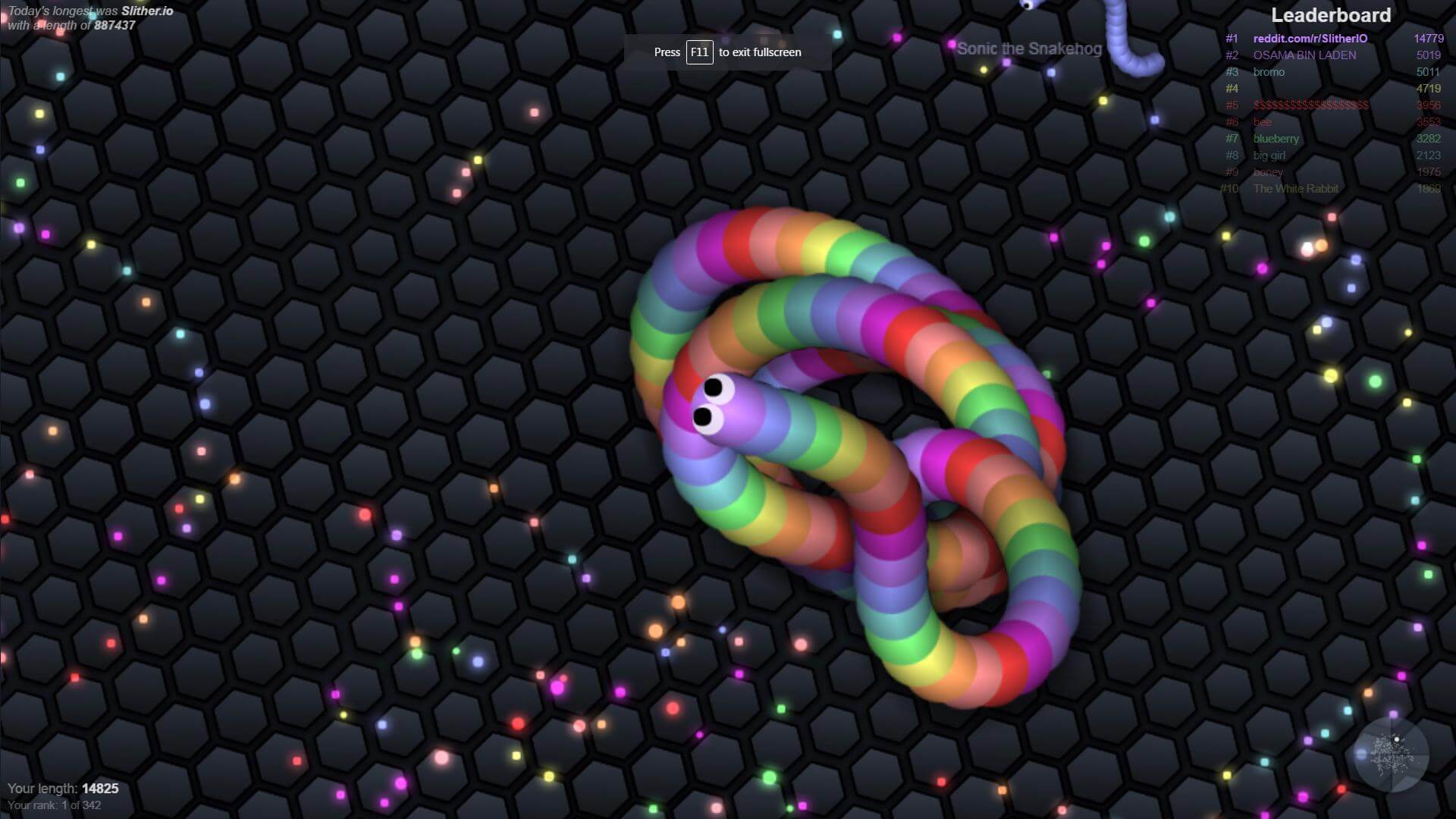 Slither.io - Play Slither in Fullscreen!