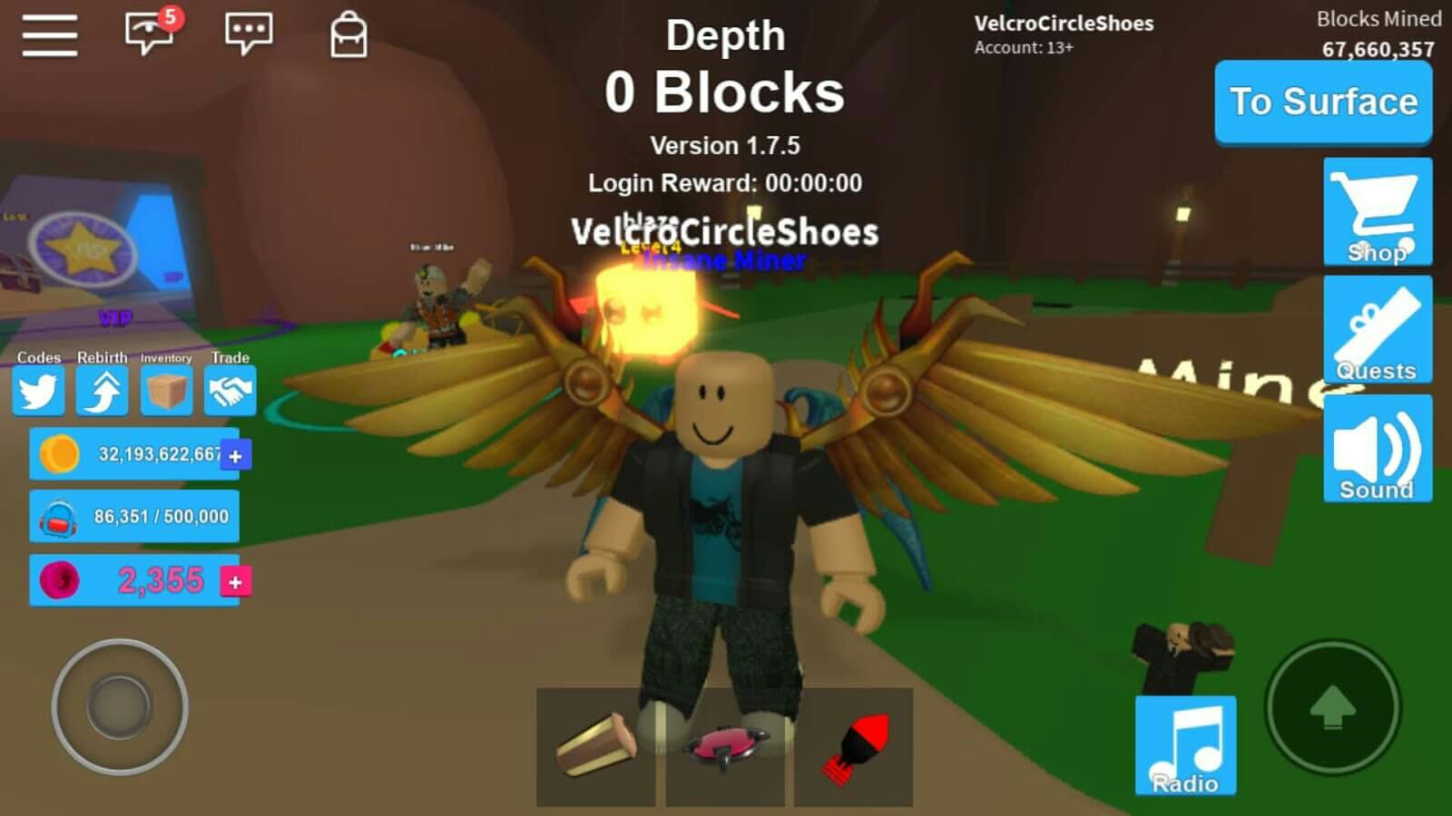 codes for roblox mining simulator 2020