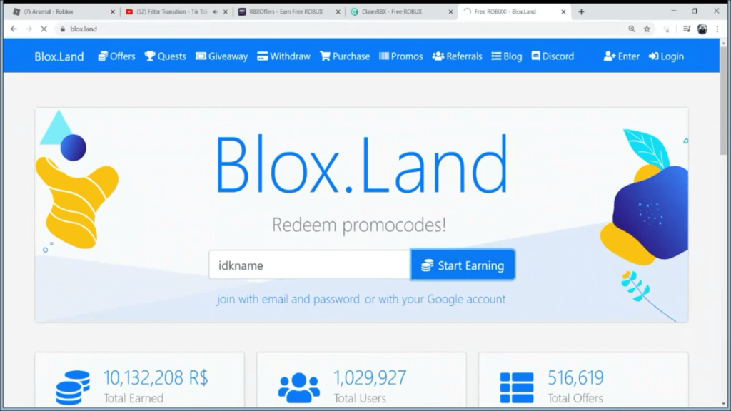 bloxland gamingpirate irobux redeem privado