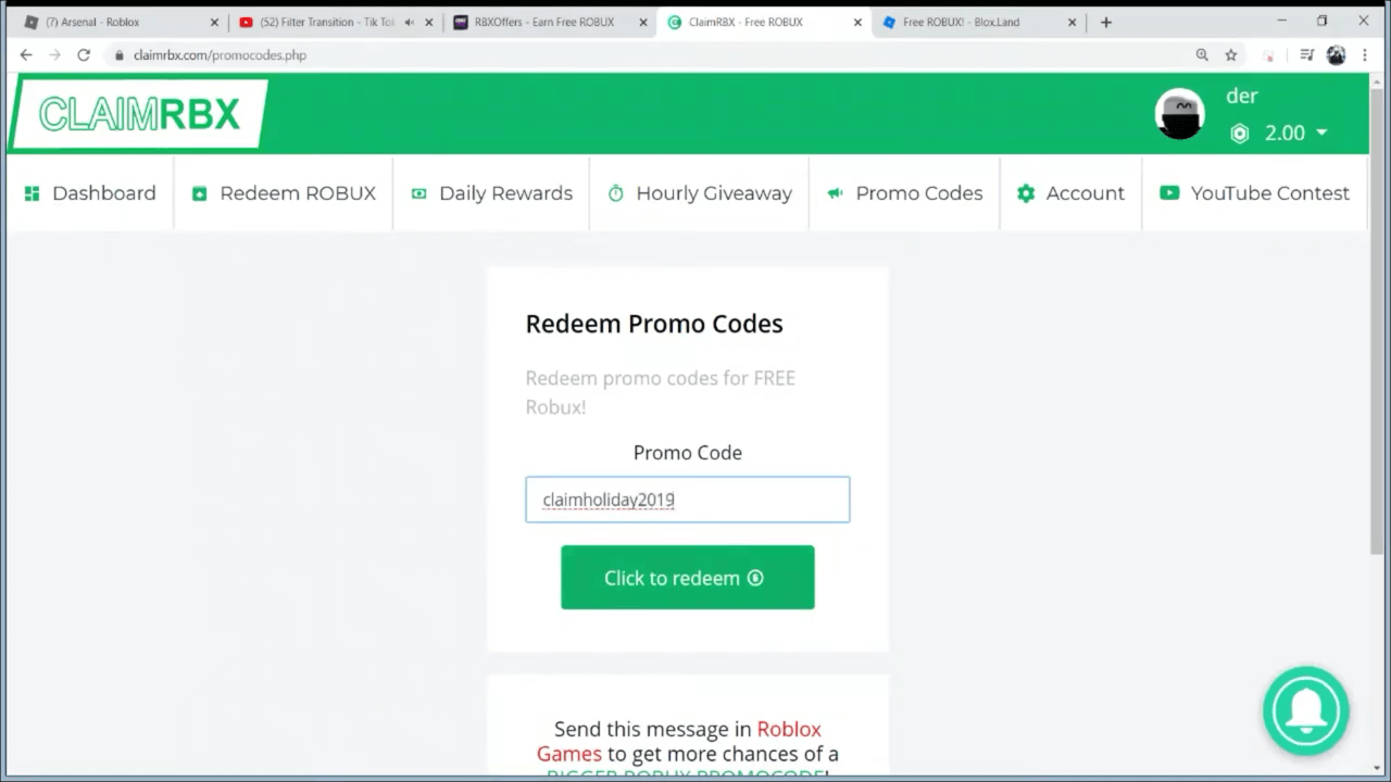 Roblox Free Robux Code