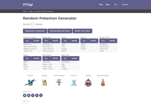 random pokemon generator sword and shield