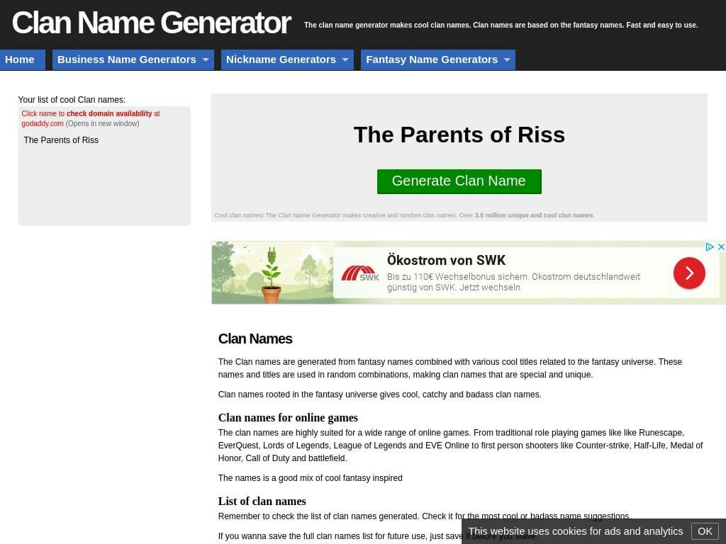 random clan name generator