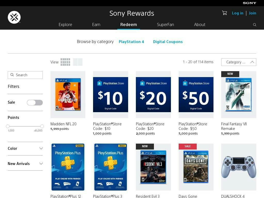 sony rewards psn card digital code