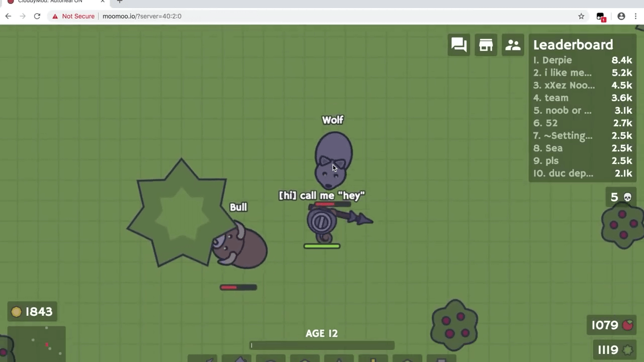 Moomoo.io: Insta Kills and Healing Practice (No Hack!) 