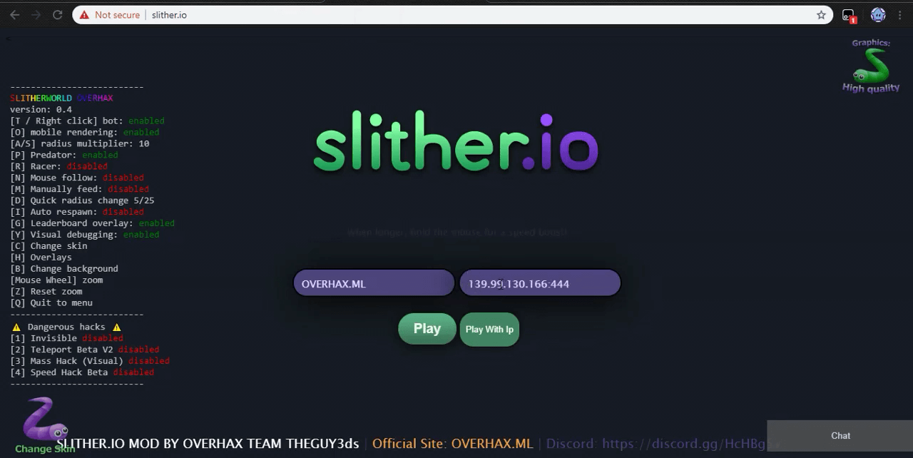 Slither.io Mods v3  Slither.io Skins, Hacks, Mods, Unblocked