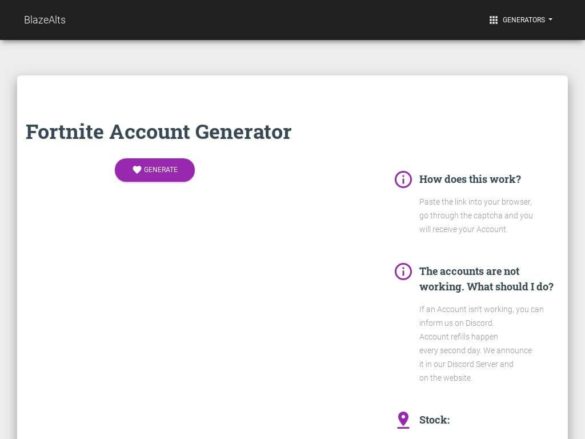 free fortnite account generator og