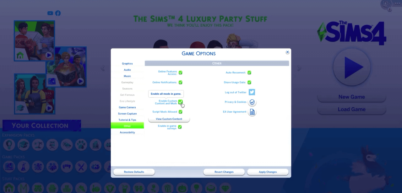 sims 4 ui cheats seasons