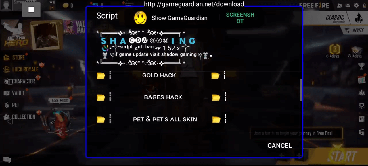 Free fire menu de hacks lua scripts download