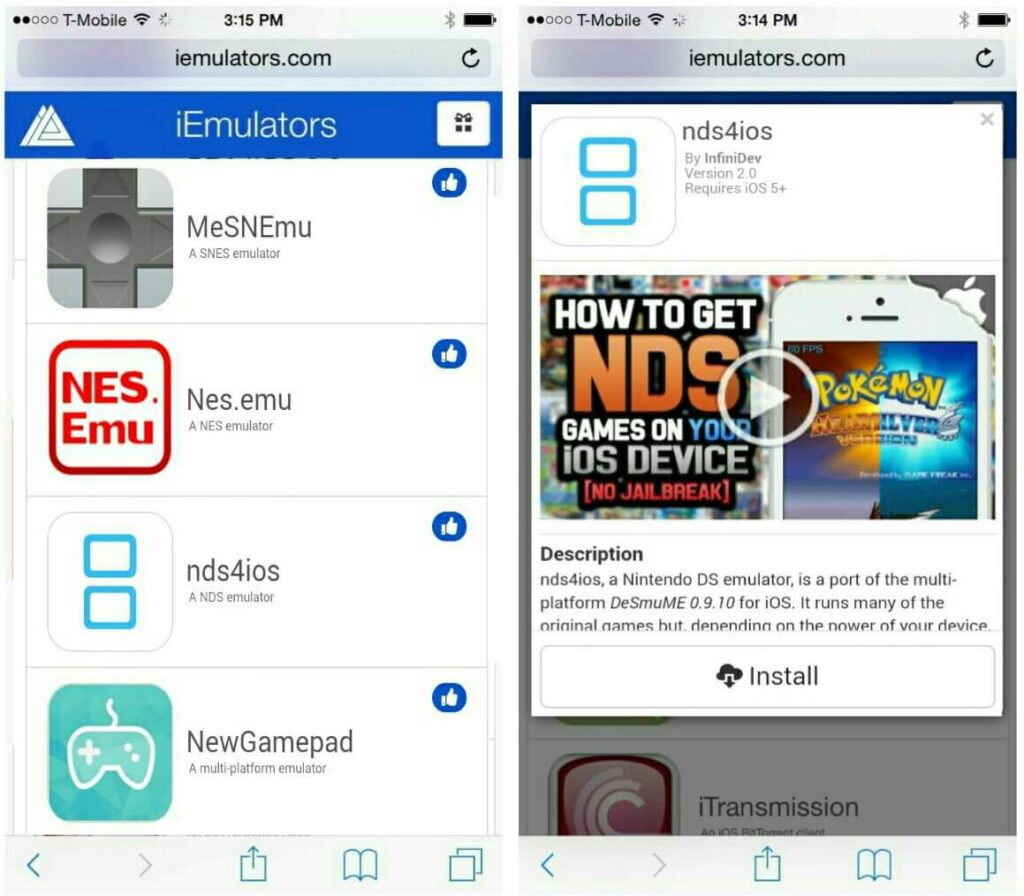 Download NDS4iOS and Play Nintendo DS Games on iPhone