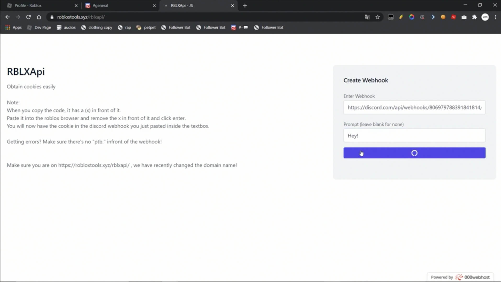 Roblox Cookie Logger How To Cookie Log On Roblox 2021 Gaming Pirate - roblox discord webhook not working