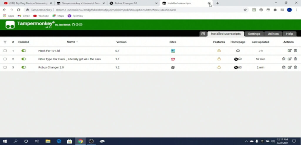 robux hack dashboard ensure userscripts enabled