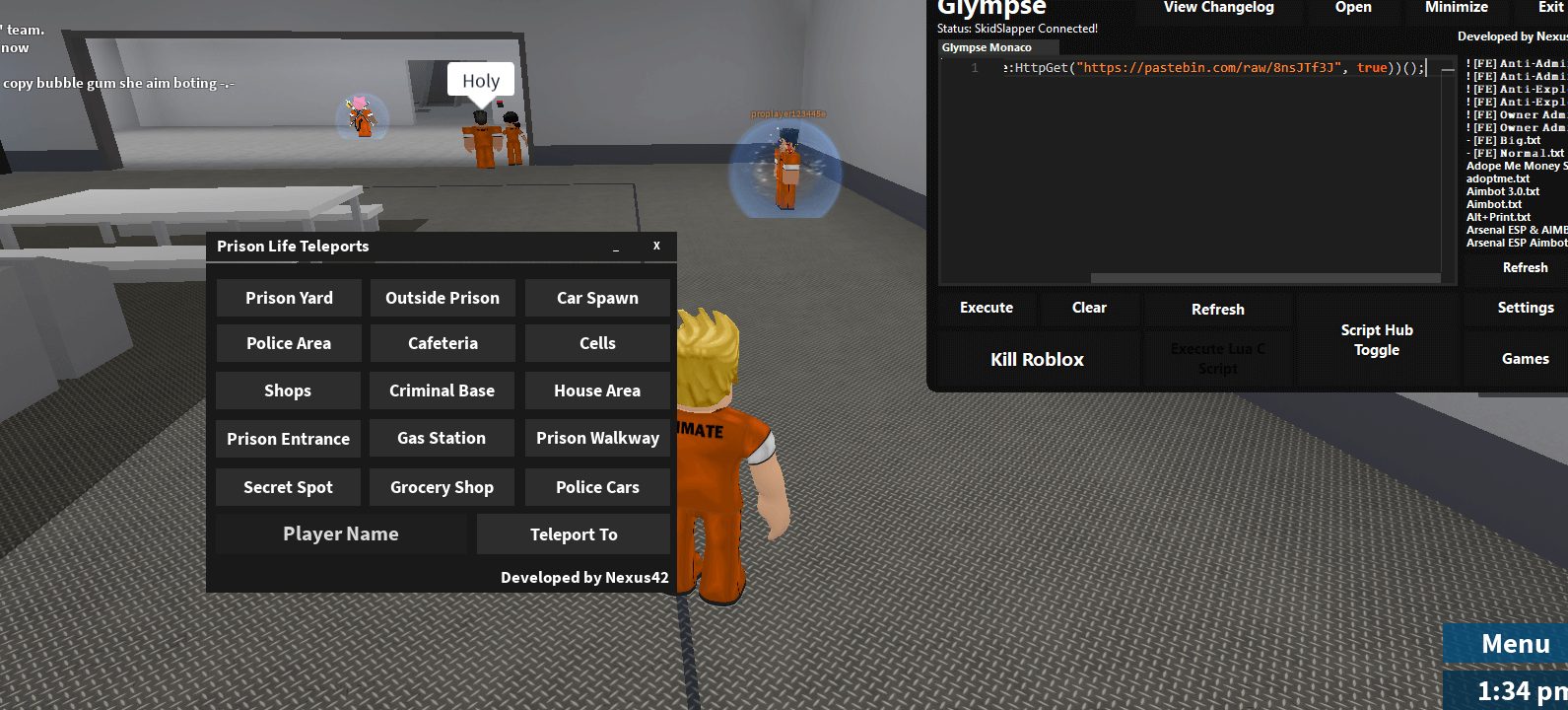 noclip roblox exploit