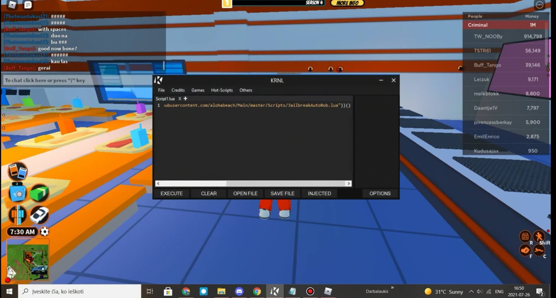 oqusaremumcasamento on X: NEW ROBLOX JAILBREAK SCRIPT