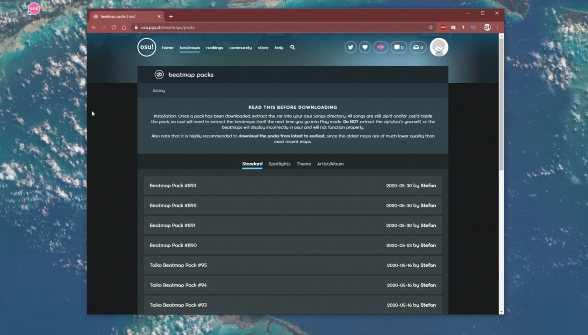 100 OSU! Stream maps in one Beatmap Pack