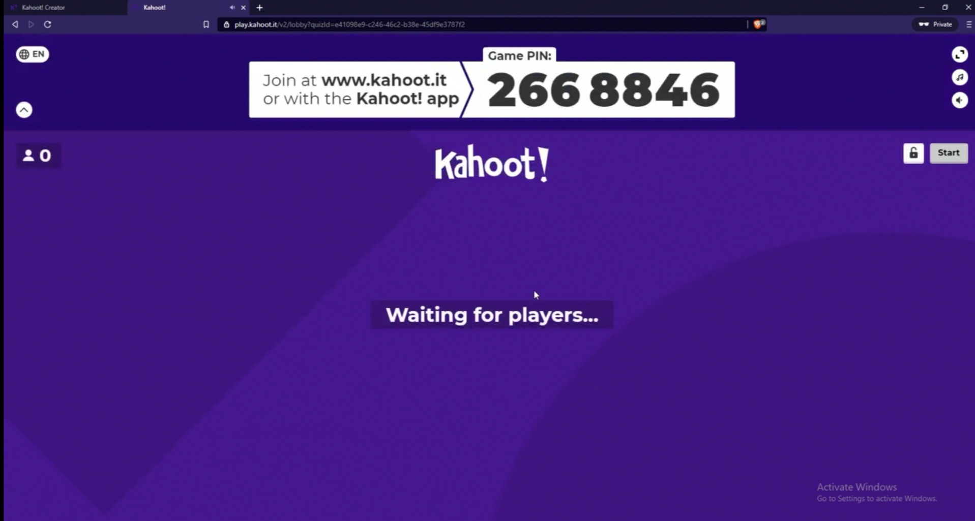 kahoot-pin