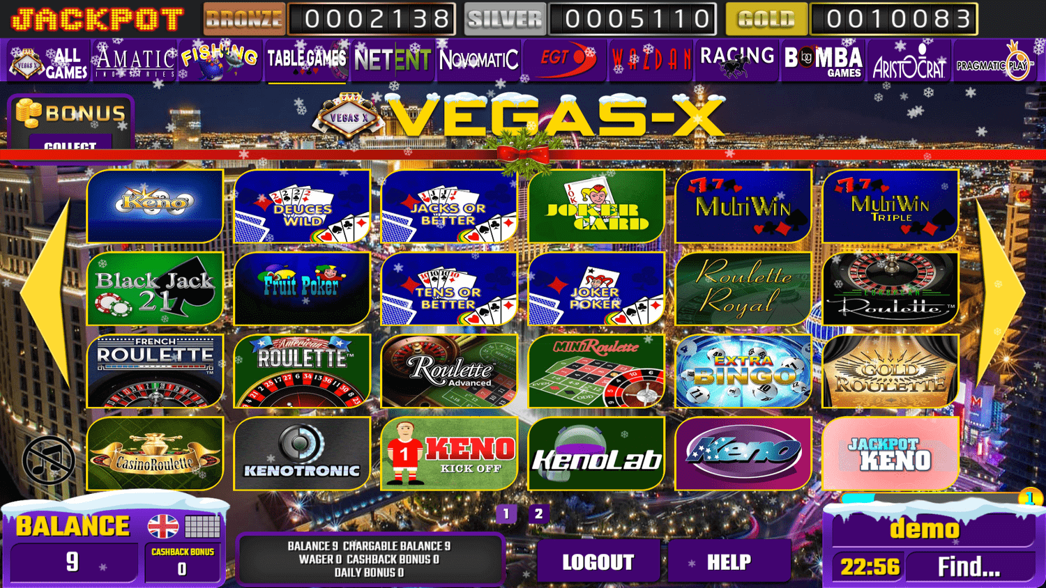 open vegas x