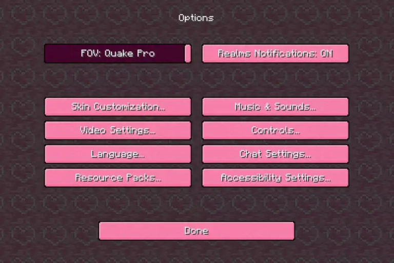 Pink GUI Texture Pack for Minecraft Gaming Pirate