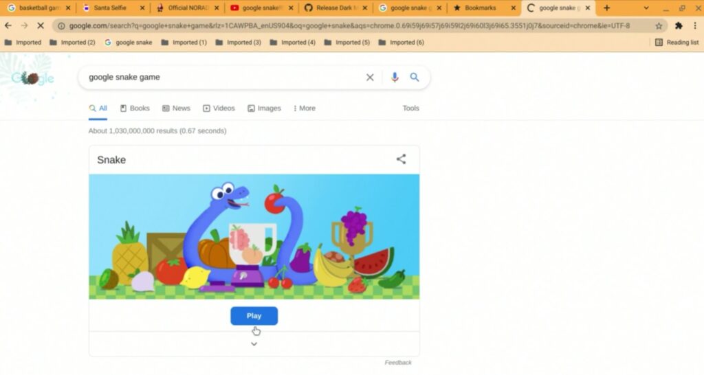 google-snake-dark-mode