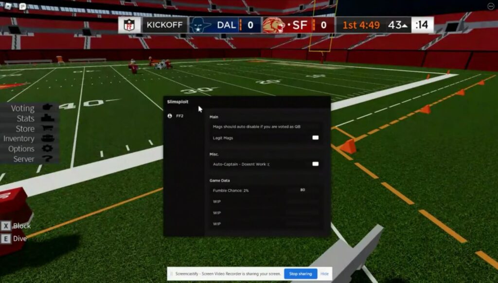 Football Fusion 2 Script GUI, Mags, Silent Speed & More