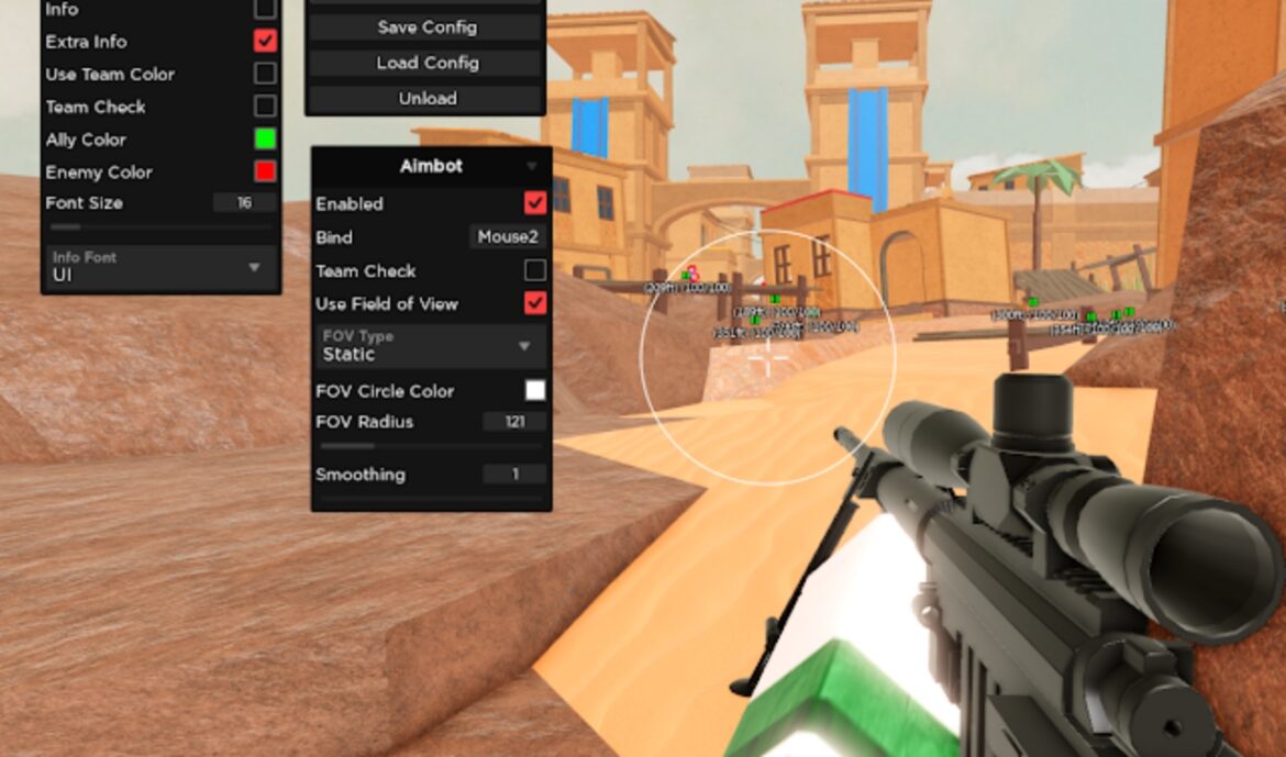 roblox aimbot script gun simulator